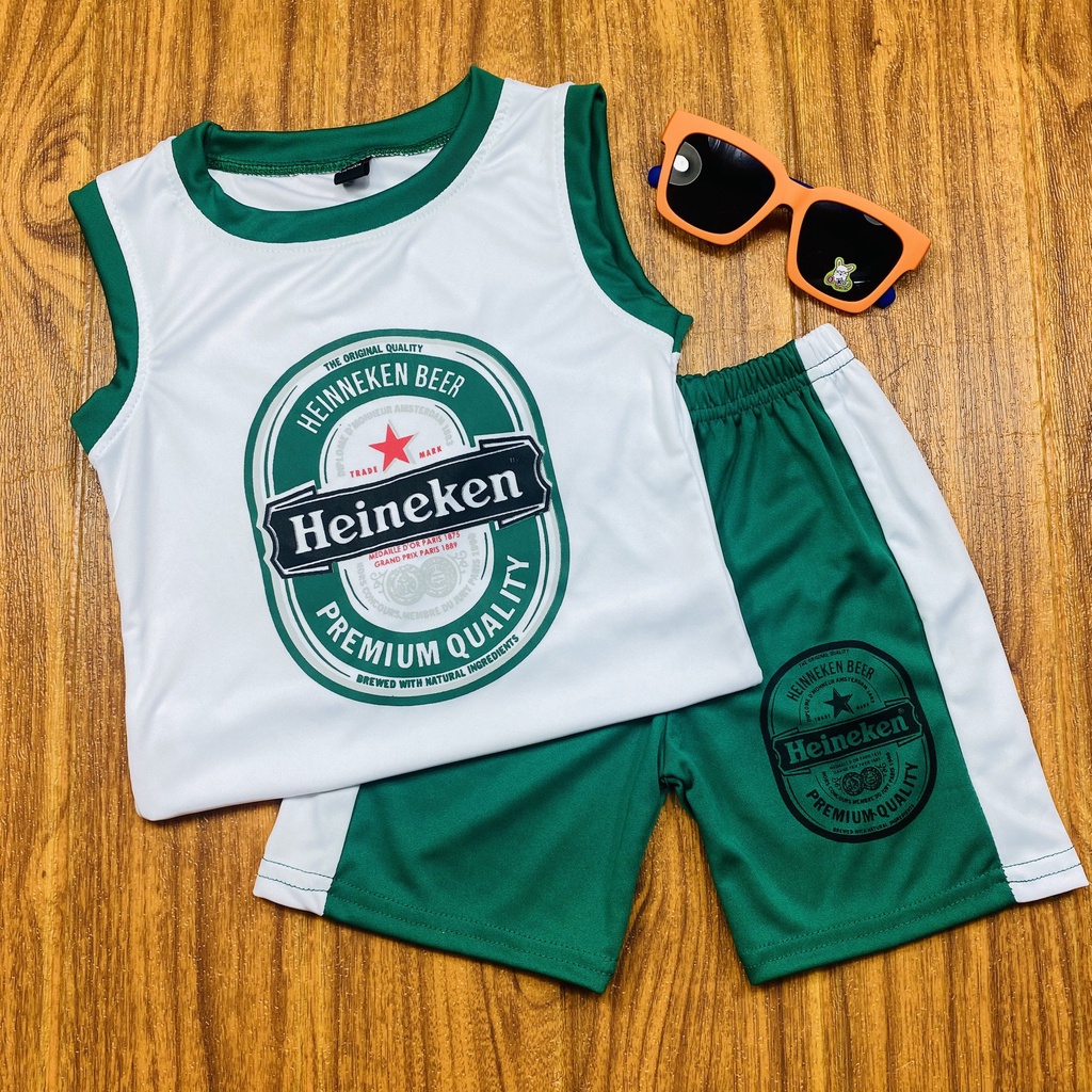 Đồ bộ trẻ em thời trang thiết kế cộc tay chất vải thun lạnh in hình ngộ nghĩnh phù hợp với bé trai và bé gái DBHENIKEN