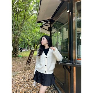 Cardigan cổ tim len mềm C'est la vie