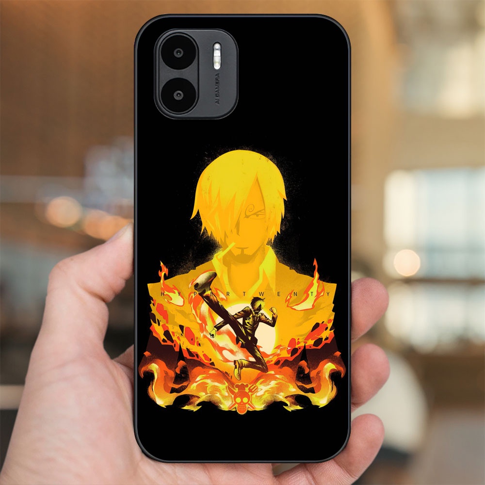 Ốp lưng Xiaomi Redmi A1 viền đen in hình Sanji One Piece Đảo Hải Tặc