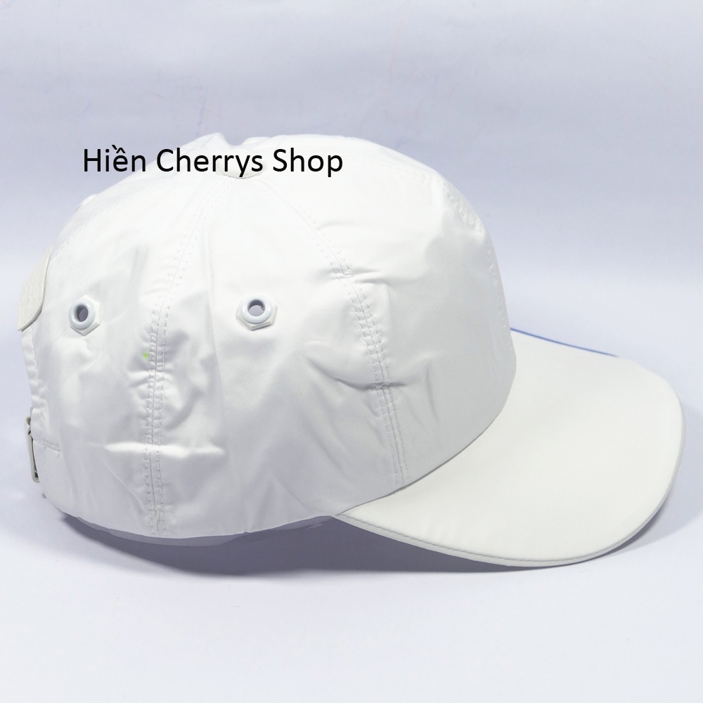 Nón kết, Mũ lưỡi trai trơn có mặt da phía sau- Chất liệu vải dù phù hợp cả nam và nữ.