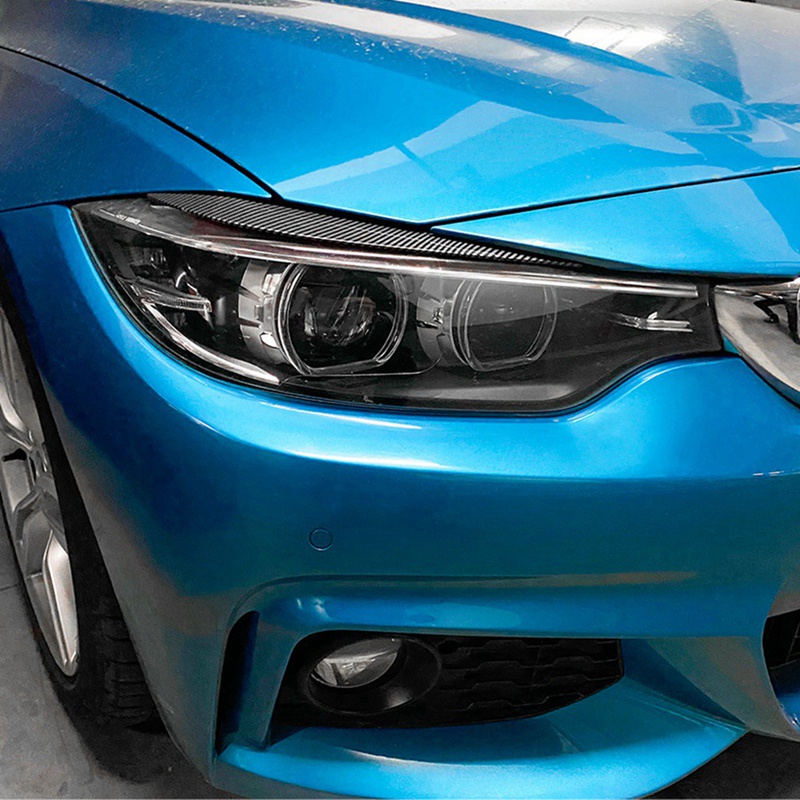 Miếng Dán Đèn Pha Bằng Sợi Carbon Cao Cấp Cho Xe Hơi BMW 4-Series F32 F33 F36 2014-2020