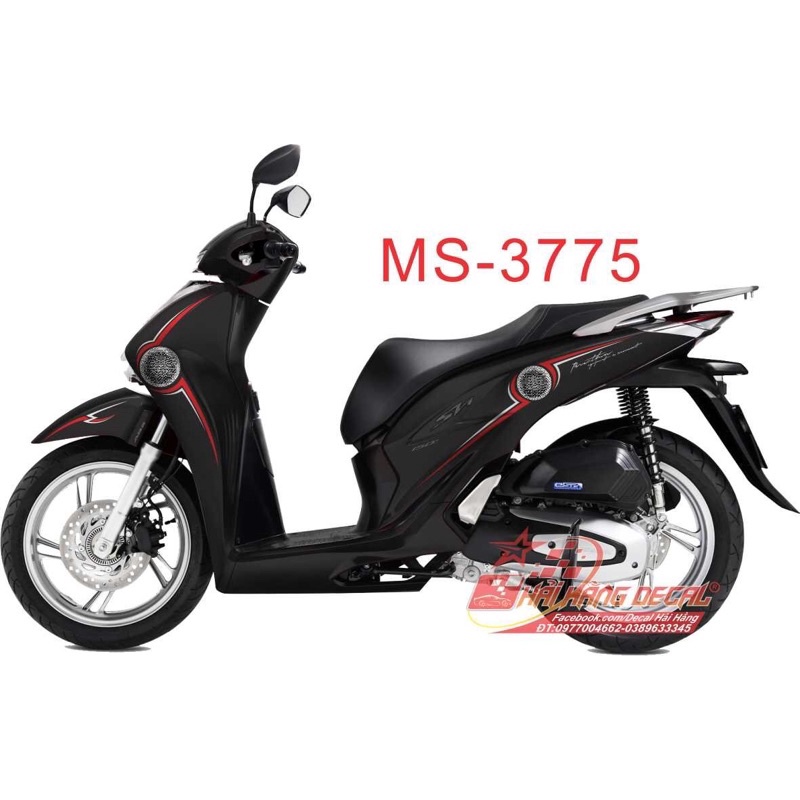 Tem rời SH chỉ đỏ hình quả cầu đời 2020-2022 mẫu mới ( Hàng 3 lớp ).Decal Hải Hằng.