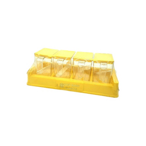 Bộ 4 Lọ Gia Vị Có Thìa Muỗng Nhựa Việt Nhật Hũ Đựng Gia Vị Có Nắp Đậy PINKWISH K231