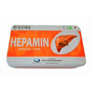 Viên Uống Bổ Gan HEPAMIN - Nhuận Gan Lợi Mật - Giải Độc Gan, Bảo Vệ Tế Bào Gan - Ngăn Ngừa Các Bệnh Về Gan Hộp Sắt 60V