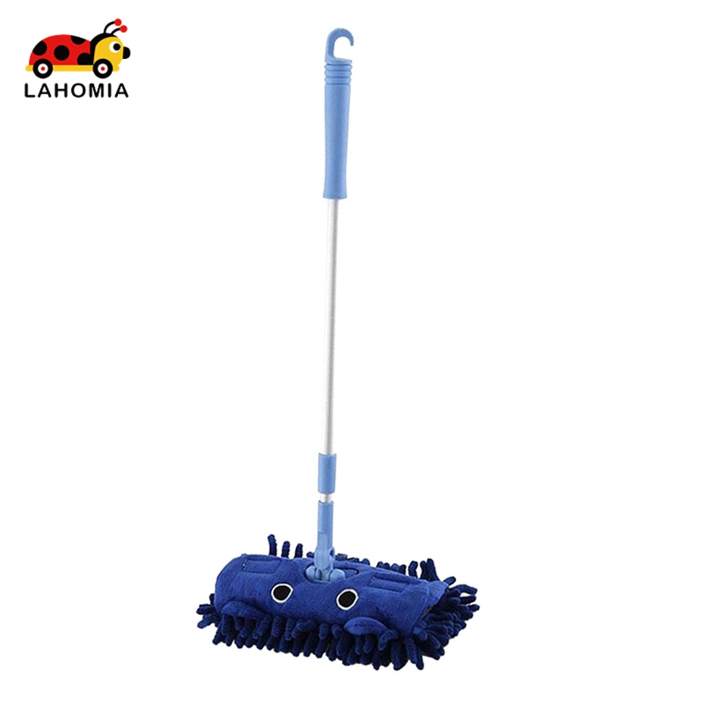 LAHOMIA Cây lau nhà mini thiết kế xoay 360 độ chất liệu microfiber cho bé