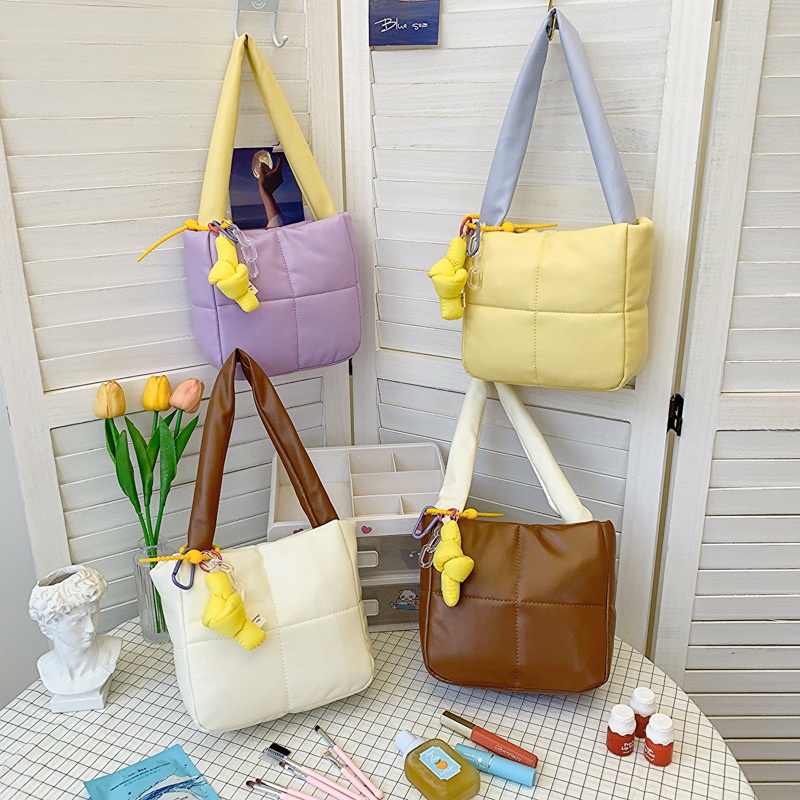 Túi Đựng Mỹ Phẩm Da PU Hình Vuông Có Đệm Lót Cánh Tay Tiện Dụng Mang Theo Du Lịch