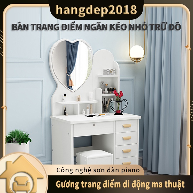 Bàn trang điểm tại nhà Dùng được cả trong những căn hộ nhỏ Có kèm gương Hiện đại tối giản có thể trữ được nhiều đồ
