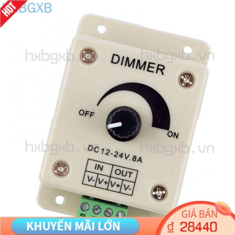 Công Tắc Điều Chỉnh Độ Sáng Đèn Led 12-24v 8a
