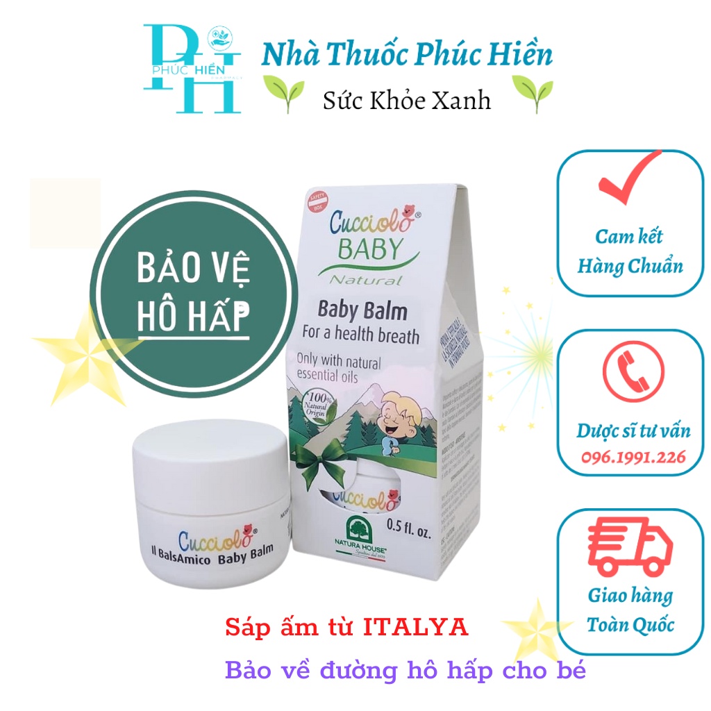 Sáp ấm Baby Cucciolo 15ml - phòng ngừa các bệnh về dường hô hấp cho bé