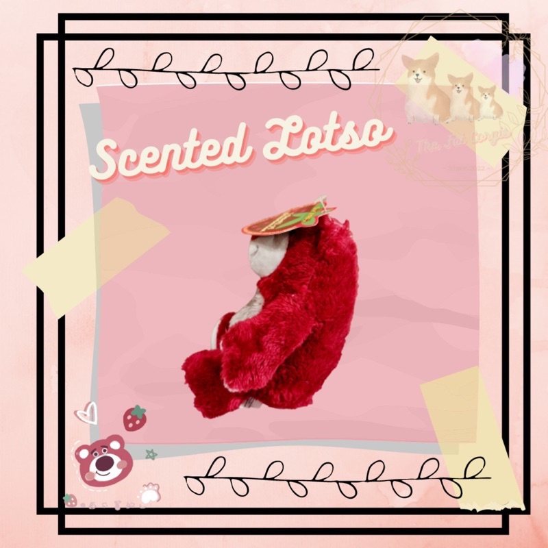 Móc khoá bi gấu bông Lotso gấu dâu nhân vật Toy Story Disney thơm mùi dâu