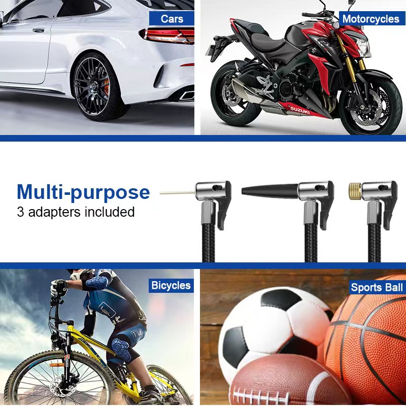 Máy Bơm Không Khí Xiaomi Di Động Xe Máy Xe Điện Lốp Sạc Không Dây Máy Bơm Không Khí Xe Hơi 150psi Kèm Phụ Kiện