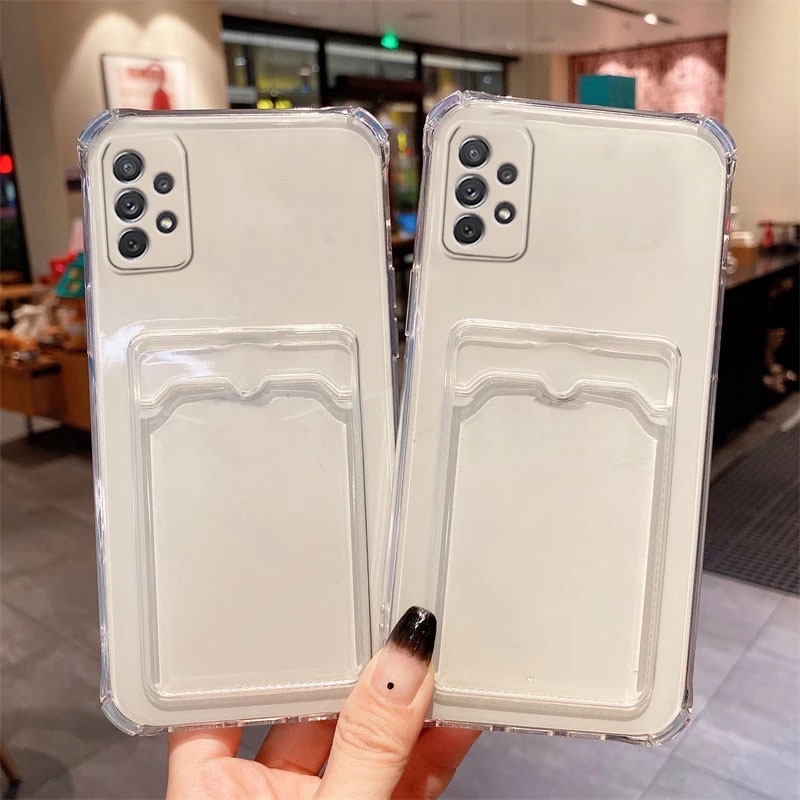 Ốp lưng trong suốt có ví đựng thẻ ảnh cho Samsung Galaxy ss S22 S21 S20 Note 20 Ultra S10 Note 9 10 Plus 4G 5G 2022