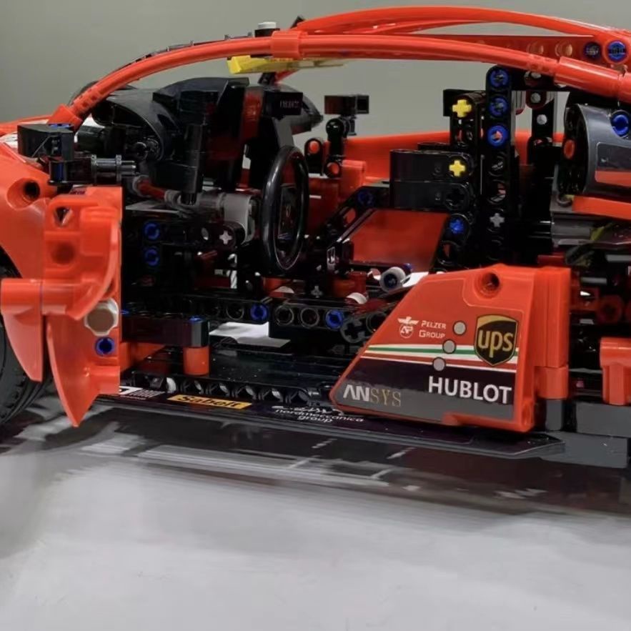 Đồ chơi giáo dục Lắp Ráp mô hình siêu xe Ferrari 488 Super racing car 1:10