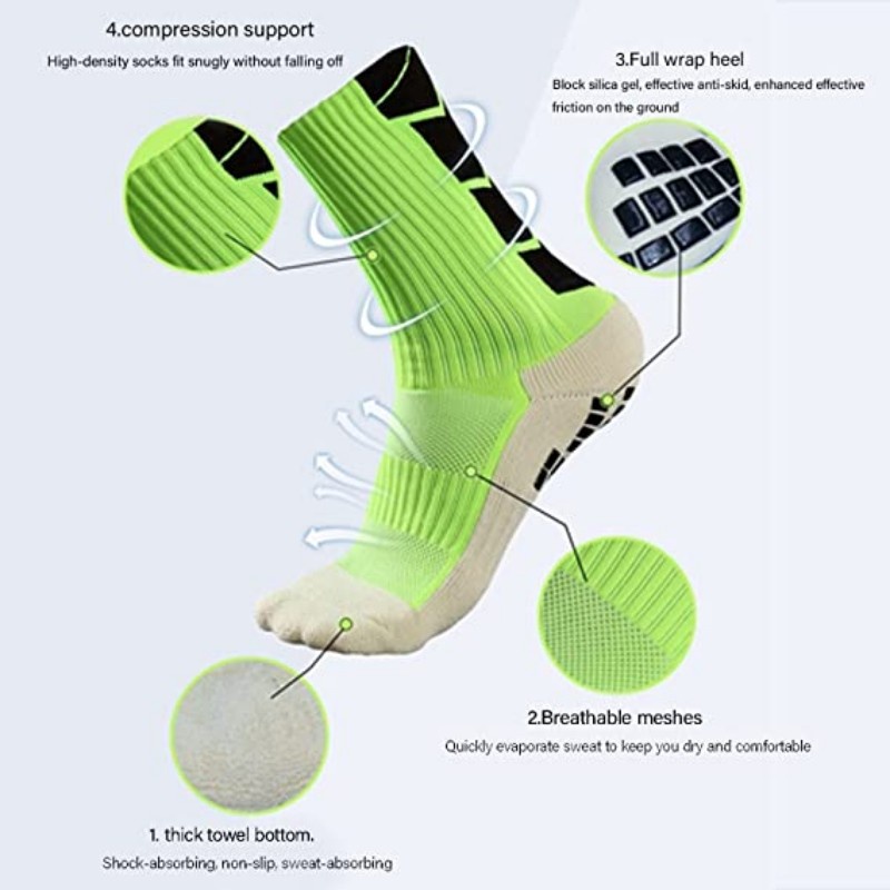 Vớ Thể Thao Bằng Silicone Chống Trượt Cho Nam Cỡ 38-45