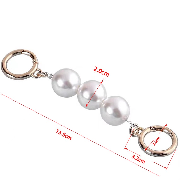 Chuỗi 3 Hạt Gắn Trang Trí Cho Dây Đeo Túi Xách Thêm Xinh P2234