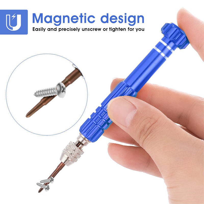Bộ Tuốc Nơ Vít Mini 5 Trong 1 Đa Chức Năng Dùng Sửa Kính Mắt Kính Mát Đồng Hồ, Máy Tính