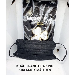 Khẩu trang cua king kua crab mask MÀU ĐEN (set 30 cái)