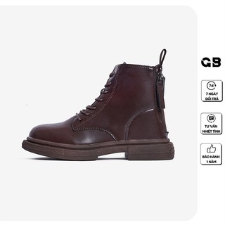 [Mã WABRMH99 giảm 12% đơn 99K]Giày Boots Nữ giayBOM Cổ Cao Khóa kéo Phí Sau Đế Cao 3 cm B1099