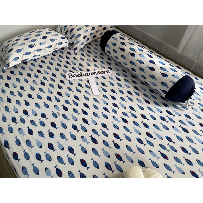 Bộ drap thun mẫu cá nhí