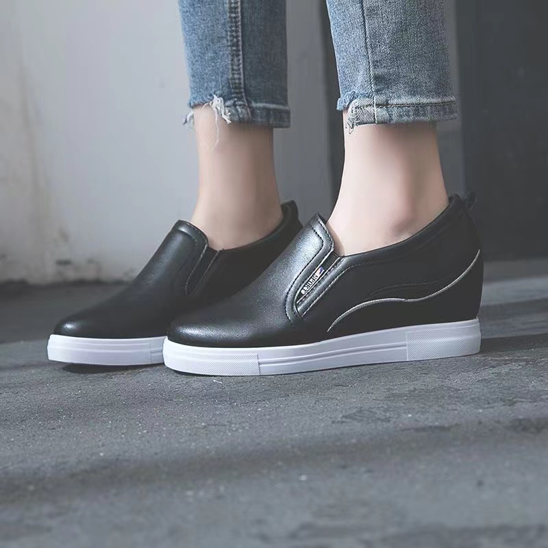 Giày Lười Đế Dày Tăng Chiều Cao Phong Cách Mới Cho Nữ