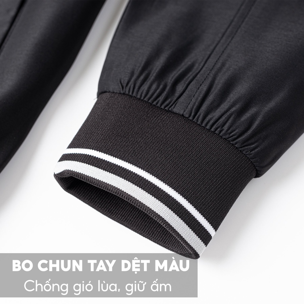 Áo Khoác Bomber Nam 5S Trượt Nước, Cản Gió, Thiết Kế Basic, Năng Động