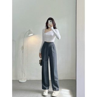 Áo Thun Gân Croptop Lệch Vai [ ẢNH THẬT 100% ]