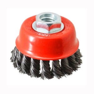 Chén cước xoắn đánh rỉ INGCO 75-150mm chổi cước chà sắt, kim loại, đánh gỉ sét, sơn bong tróc cốt M10x1.5-M14x2.0