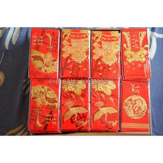 [GIÁ SỈ] Tết - COMBO 10 XẤP 6 Bao lì xì truyền thống màu đỏ MẠ VÀNG chữ Việt (60 bao) SIÊU ĐẸP MẪU 2023 LOẠI LỚN 16X9CM