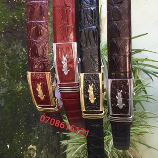 Thắt lưng da cá sấu nối