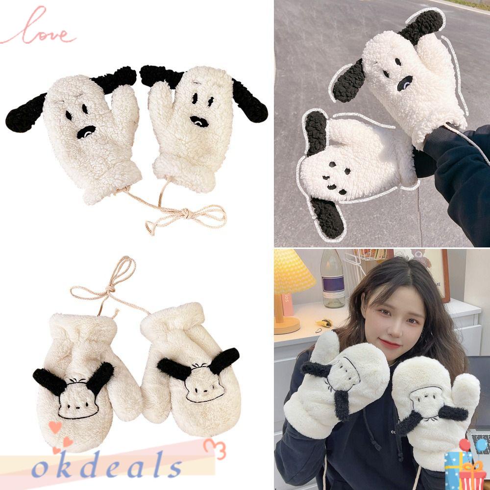 Găng Tay Dày Dặn Họa Tiết Hoạt Hình Dễ Thương