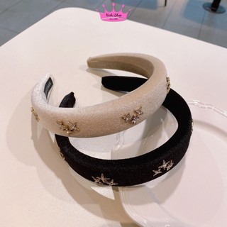 Xược tóc tiểu thư, bờm tóc nhung đính sao sang chảnh, xước tóc, băng đô cài tóc Hàn Quốc