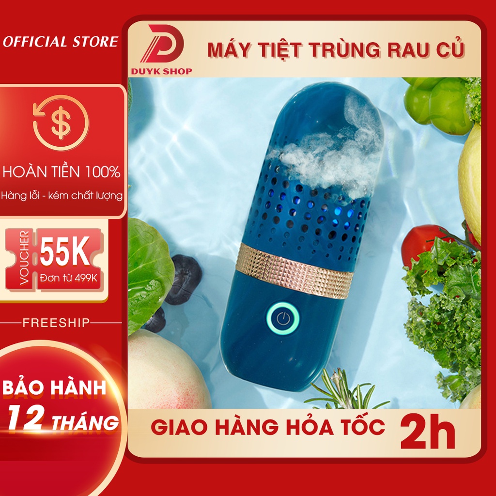 Máy rửa rau củ quả, máy khử khuẩn vô trùng thực phẩm bằng OH- đảm bảo an toàn giúp làm sạch thịt cá, trái cây chính hãng