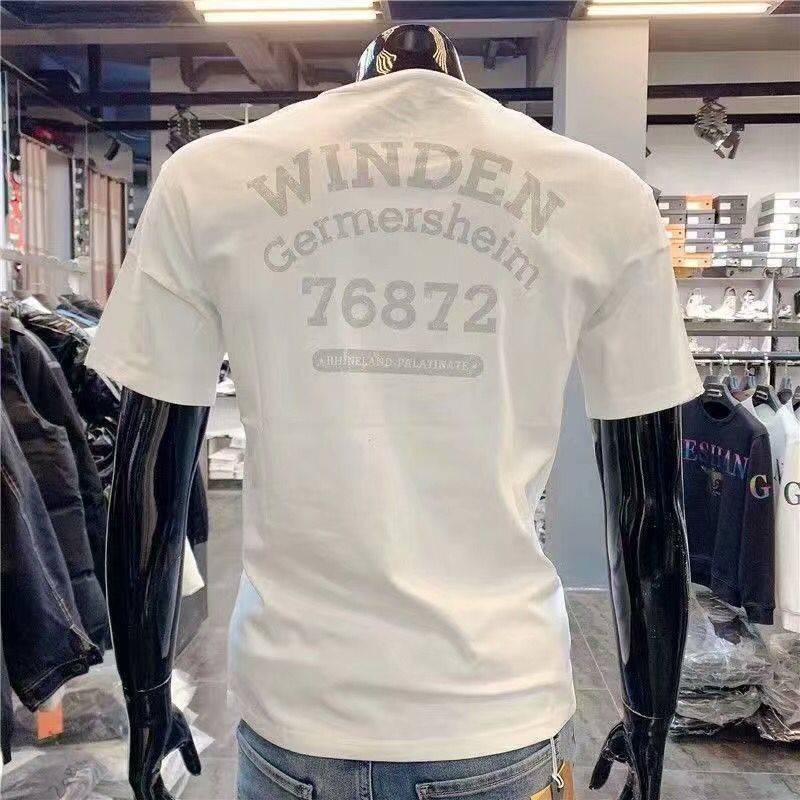 Áo Thun Tay Ngắn Cổ Tròn In Chữ Phong Cách Đường Phố Thời Trang Mùa Hè Dành Cho Nam