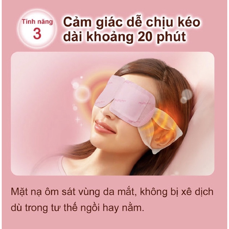Mặt Nạ Xông Hơi Nóng Thư Giãn Cho Vùng Mắt MegRhythm Steam Eye Mask (Hộp 5 Miếng)