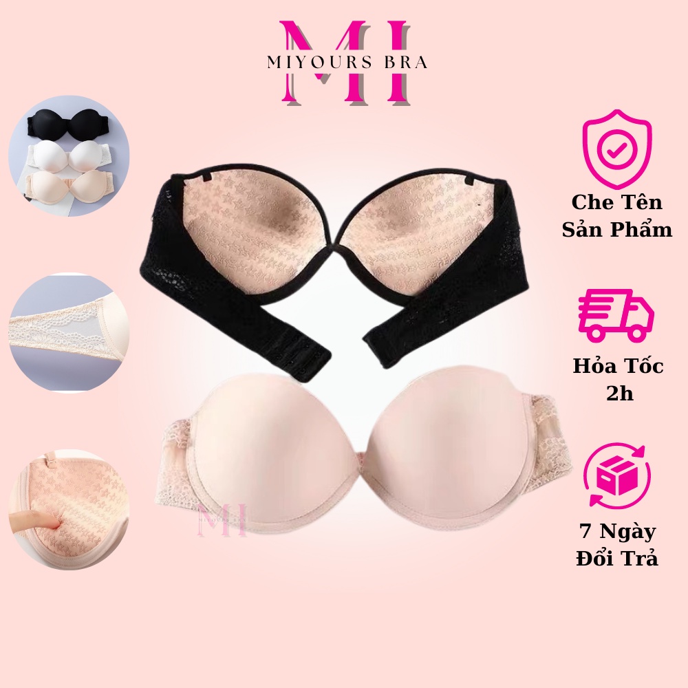 Áo lót cúp ngực nữ su trơn Miyours Bra AC505 có gọng không dây chống tụt đệm dày nâng ngực, chống xệ