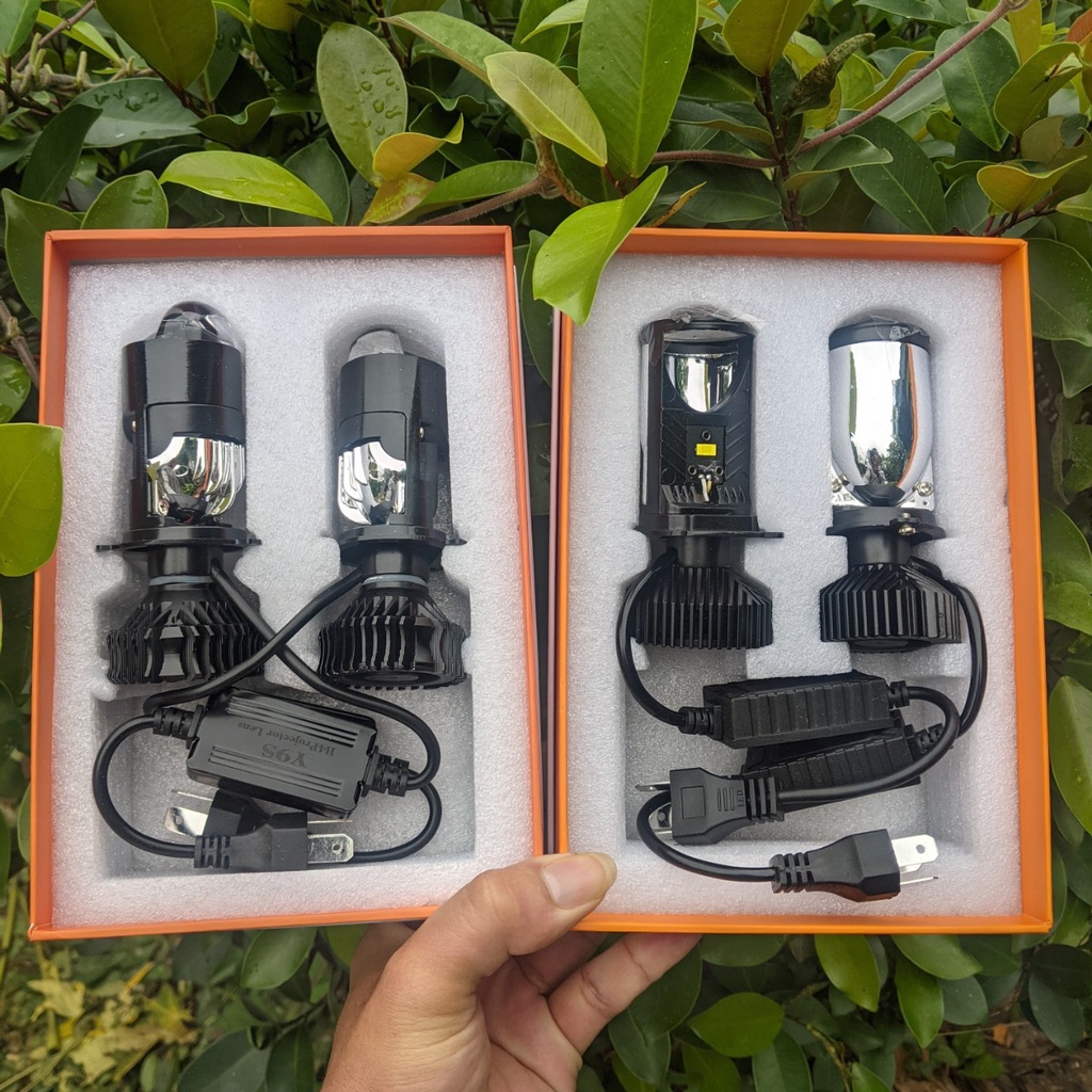 Đèn pha Led bi cầu Ô tô, Xe máy Y9S 65W mẫu mới cải tiến có pha LAZE siêu sáng hàng víp xem video, phụ kiện đồ chơi xe