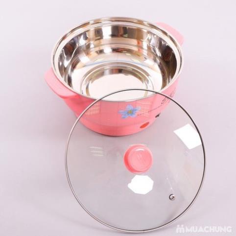 Nồi Nẩu Lẩu Điện COOKING POT SIZE lớn 28cm, Nồi Lẩu Đa Năng Nấu Mì Nấu Lẩu Mini