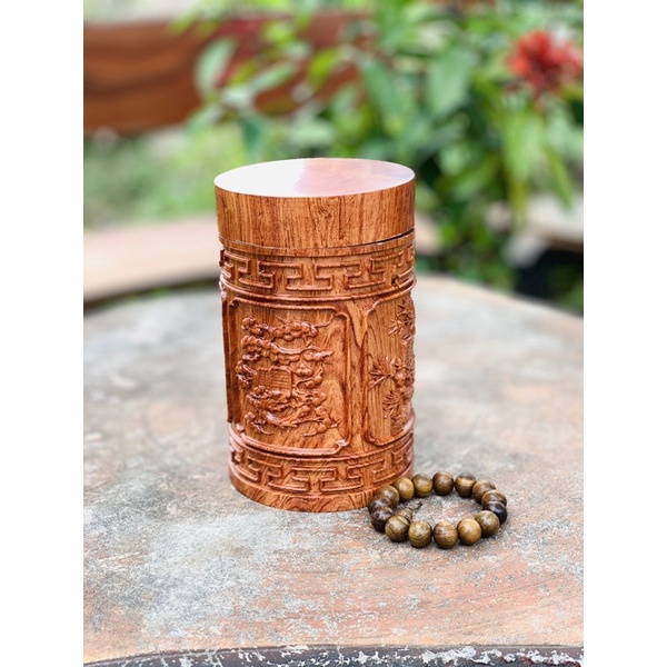 hộp đừng chè gỗ hương đá