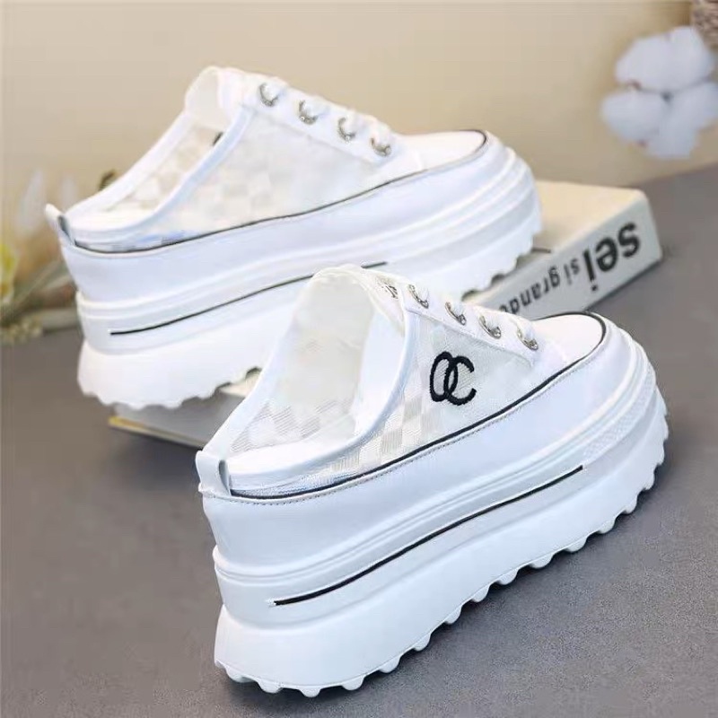 Giày sục thể thao đế bánh mì 9cm⚡️Andu Store⚡️ giày độn đế nữ