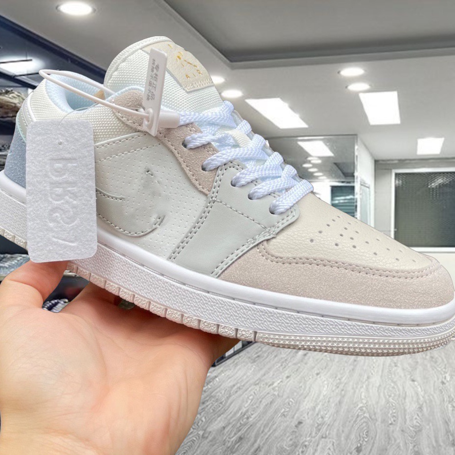 Giày Thể Thao 𝐉𝐨𝐫𝐝𝐚𝐧 Xám Xanh Paris Cổ Thấp,Giày Sneaker JD Low Xám Gót Xanh Nam Nữ Mới Nhất - Yabi_boutique