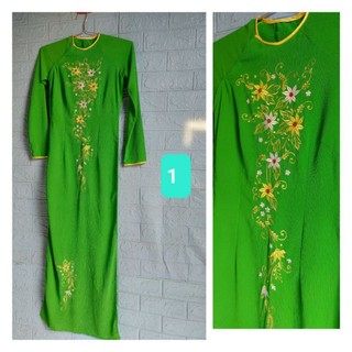 Áo dài cổ tròn nhiều kiểu 98% xinh size M