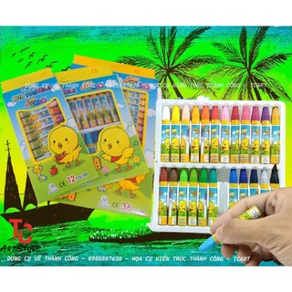 Màu sáp dầu con gà hộp giấy - d.a p&t - oil pastel dong a