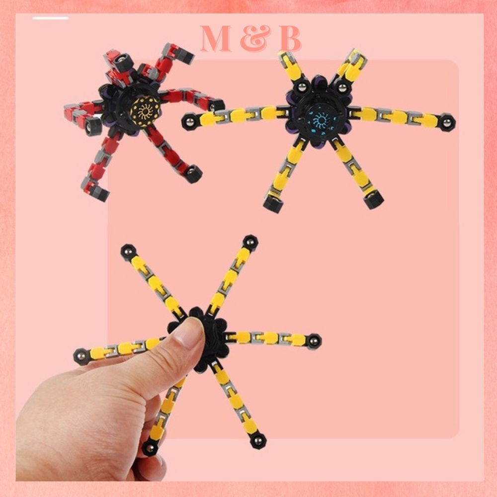 Spinner Robot Kim Loại 6 Cánh Cao Cấp Con Quay Vô Cực Thần Tốc Ma Thuật Manh Nhất Gấp Gọn Để Bàn Có Thể Đổi Nhiều Kiểu