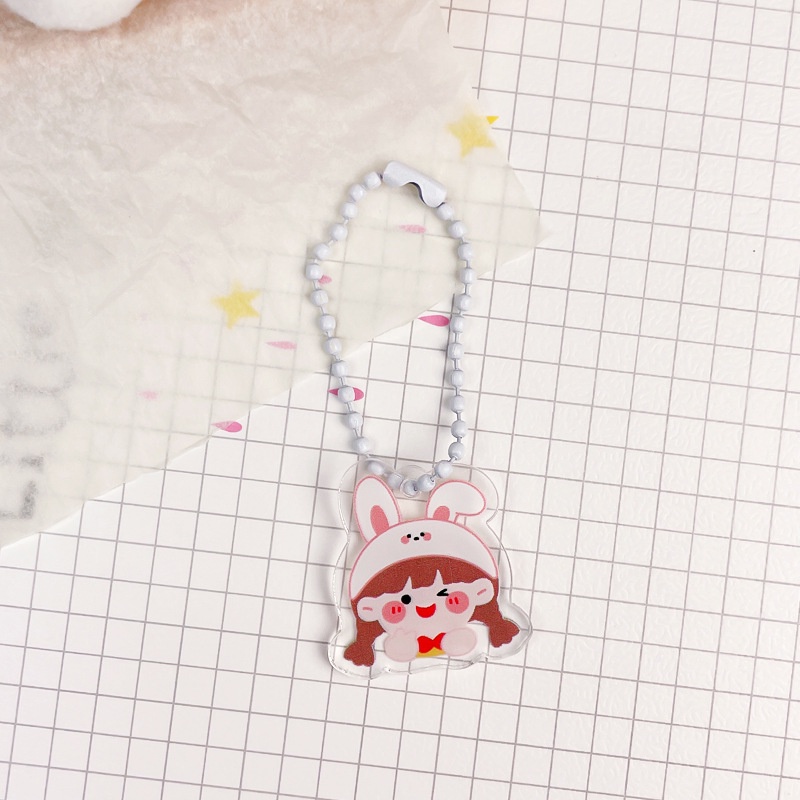Móc Chìa Khóa Bằng Acrylic Họa Tiết Hoạt Hình Dễ Thương