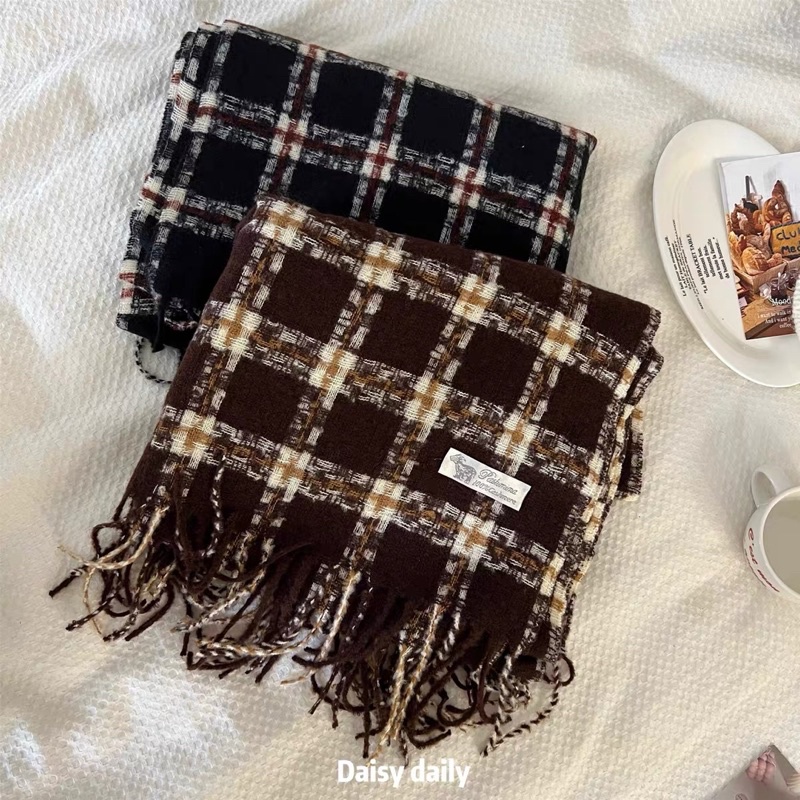 LOẠI 1 KHĂN ĐÔI COUPLE KHĂN NAM KÊ CARO VINTAGE HÀN QUỐC