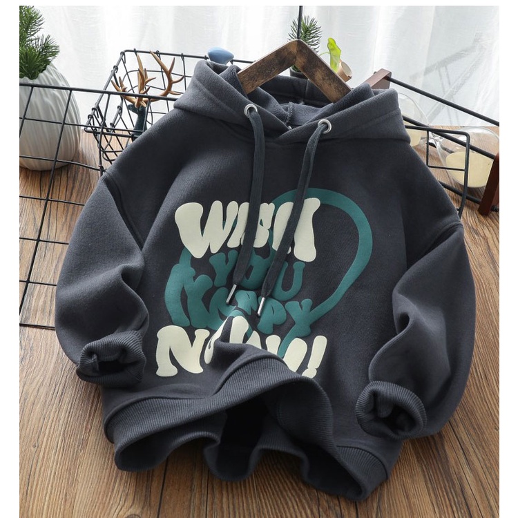 Áo nỉ hoodie cho trẻ em , Áo nỉ có mũ chất nỉ bông từ 6-65KG size đại - Hoodie NOW