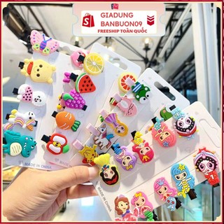 Kẹp tóc phụ kiện tóc cho bé gái xinh xắn , Cặp tóc mái cho bé cute hoạt hình công chúa Hàn Quốc