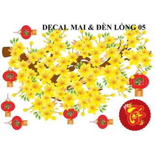 Decal dán 3D trang trí tết 2023