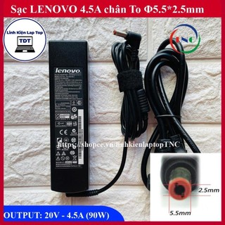 Sạc ZIN Sạc Laptop LENOvO 20v ~ 4.5A / 19v ~ 4.74A 90w chân To Φ5.5*2.5mm cho G580 G560 G570 G550 Z560 Z565 Z570