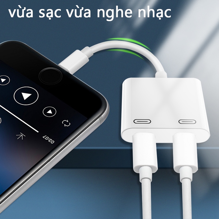 ANYTROX Jack chia cổng thành cổng sạc💖Jack Chuyển đổi tai nghe 3.5mm có mic + củ sạc nhanh Cổng sang tai nghe